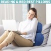 SINOSSO Reading Bed Rest Pillows, Original Linen with Shredded High