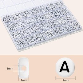 Hudinsun 840pcs Letter Beads, 28 Styles Friendship Bracelet Kit, 4x7 mm Acrylic Alphabet Beads for Jewelry Making and Bracelet