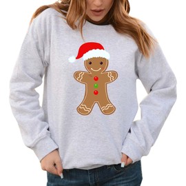 Outlook Designs Sweatshirts for Women Cute Gingerbread Christmas Sweatshirts Long Sleeves Crewneck Tops Pullovers