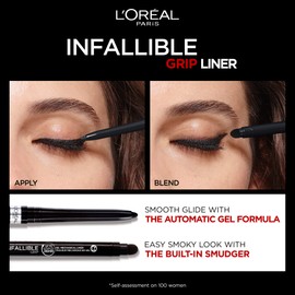 L'Oréal Paris Infallible Grip 36H Gel Automatic Liner - Waterproof Eyeliner ideal for Smoky Eye Look - Blue Jersey, 1 mL