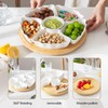 SumitlEyao Serving Tray and Platter, Porcelain Relish Tray, 12'' Divided