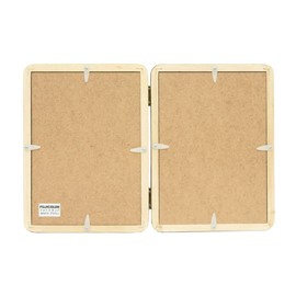 Fujicolor 4602TK Photo Frame, Wooden, 2L Size x 2 Sides, Brown