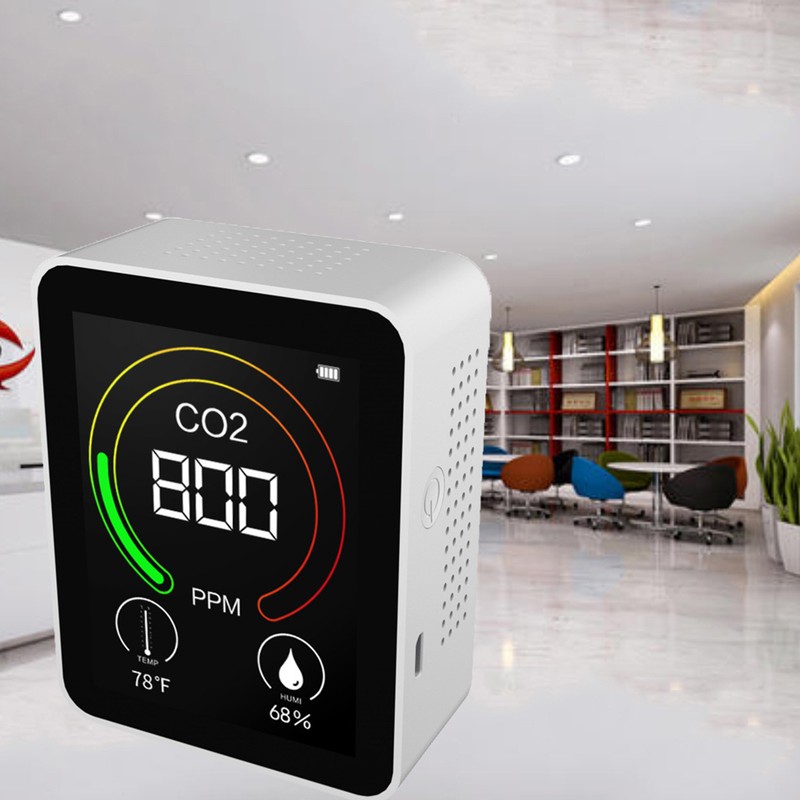 Air Quality Detector Digital USB Charging Carbon Dioxide Monitor Temperature