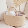 Baby Nappy Caddy, Nappy Organiser, Nursery Bohemian cotton rope storage