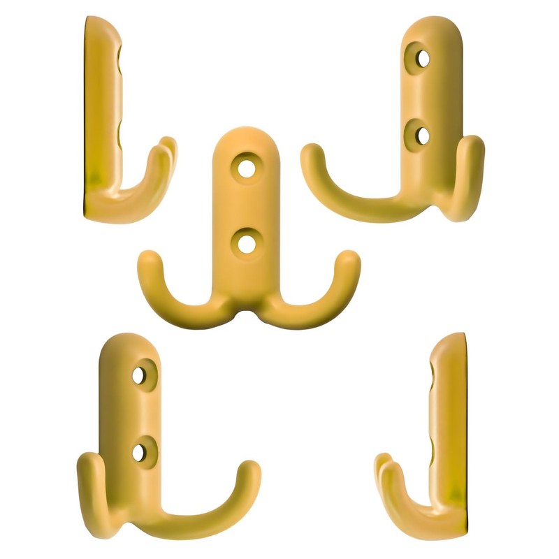 Fuxxer® Coat Hooks Double Hooks Iron Hooks Coloured Set of