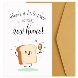 XIHIRCD New Home Card, Creative Housewarming Greeting Card with Envelope, Funny Paper Greeting Card for the New Home, A High to Your New House (Style 2)