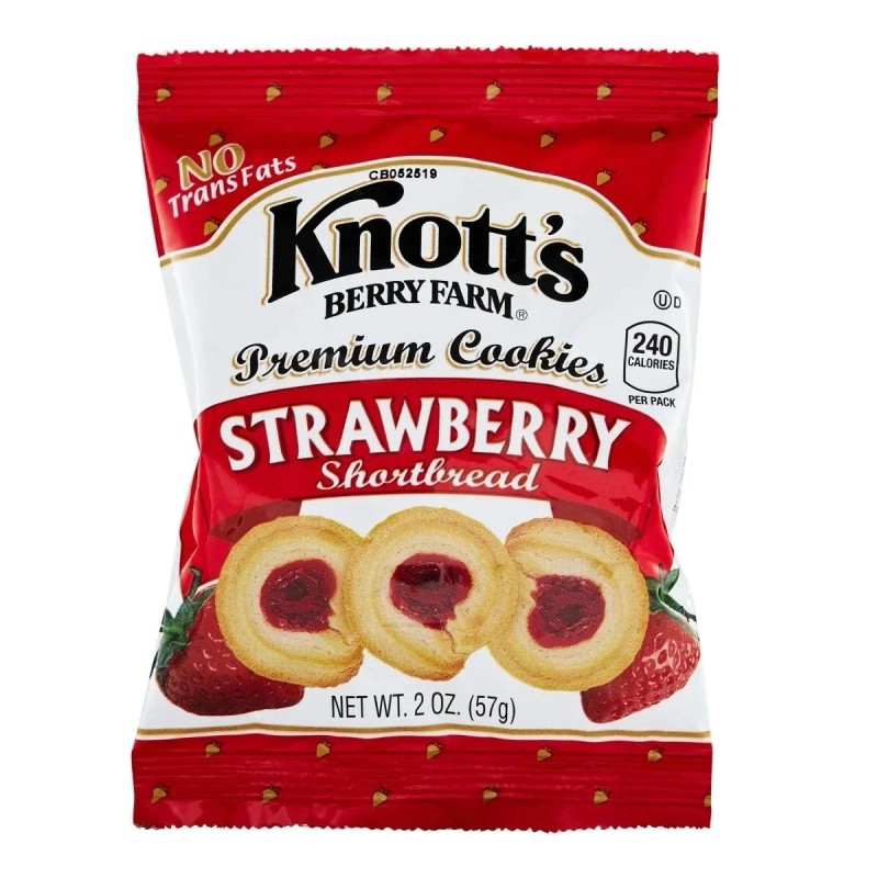 Knott's Bite Size Cookies, Strawberry Shortbread, 2oz, 36-count