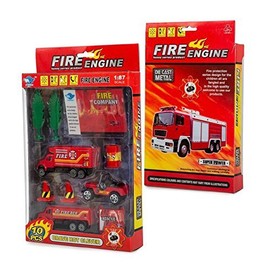 Big Daddy Fire Rescue Toy Play Set Starter Kit Includes More Than 10 Fire Truck Toys and Accessories to Create The Perfect Emergency Scene