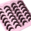 Newcally False Eyelashes Fluffy Wispy Faux Mink Lashes 8D Volume