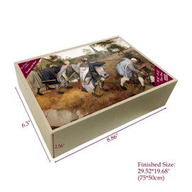 Bristlegrass Wooden Jigsaw Puzzles 1000 Pieces Peter Brueghel Famous Paintings - The Blind Leading The Blind,The Parable of The Blind Toys Gifts Decorative Painting Puzzles (1000 pcs)