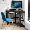 VECELO Corner Computer Desk 41 x 30 inches with Smooth