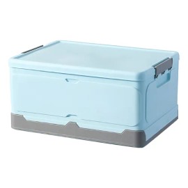 Caja Plegable De Plástico Con Tapa Almacenamiento 34x47x23cm