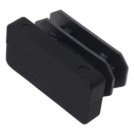 Adsamm 4 x Lamellar Plugs, Black, 11 x 26-13 x 28 mm, Rectangular, Furniture Glides for Steel Tubular Chairs, End Caps for Square Pipes