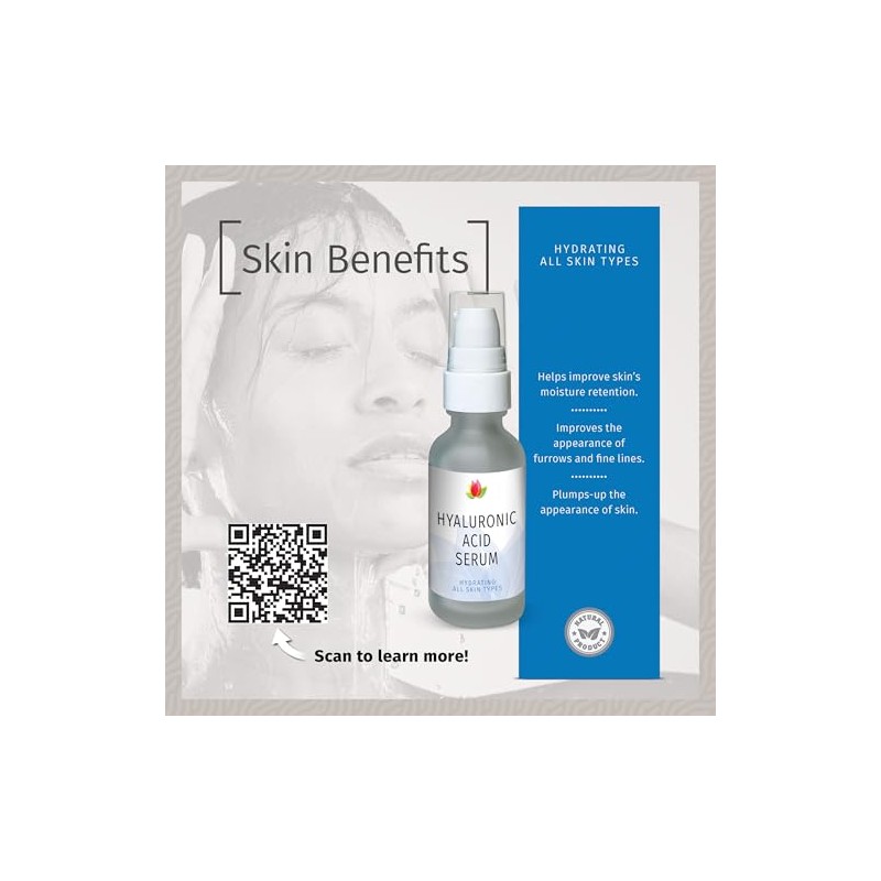 Reviva Labs Hyaluronic Acid Serum, 1 Fluid Ounce