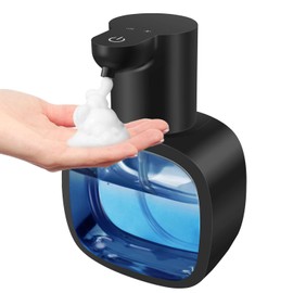 Gotofine Automatic Foaming Soap Dispenser with 500ml/17oz Capacity, Touchless Soap Dispenser with 4 Level Adjustable, Rechargeable, Wall-Mounted, Waterproof for Kitchen, Bathroom, Hotel, Restaurant