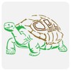 FINGERINSPIRE Tortoise Stencil 11.8x11.8 inch Plastic PET Animal Theme for