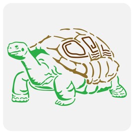 FINGERINSPIRE Tortoise Stencil 11.8x11.8 inch Plastic PET Animal Theme for DIY Crafts & Home Decoration