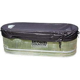 Stock Tank Cover Ice Water Therapy Ice Bath Cover Cold Water Cover Fits 2 X 2 X 6 Galvanized Tank Waterproof Rip Proof Tough Keeps Tanks Clean, Black