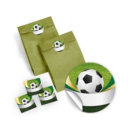 Bookmark + Gift Bags / Green + Sticker Football Party Bag Guest Gift for Birthday Children's Birthday Party Football Tournament Girls Boys