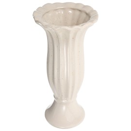 Zerodeko Elegant Ceramic Flower Vase with Roman Column Memorial Vase for Cemetery Decoration for Outdoor Use