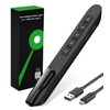 Presentation Clicker Green Laser Pointer, Rechargeable PowerPoint Clicker Wireless Presenter