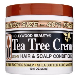 6 (SIX) PACK NEW HOLLYWOOD BEAUTY TEA TREE CREME  10.5 OZ LIGHT HAIR&SCALP COND
