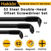 Hakkin Offset Screwdriver 3Pcs Right Angle Screwdriver Set S2 Steel