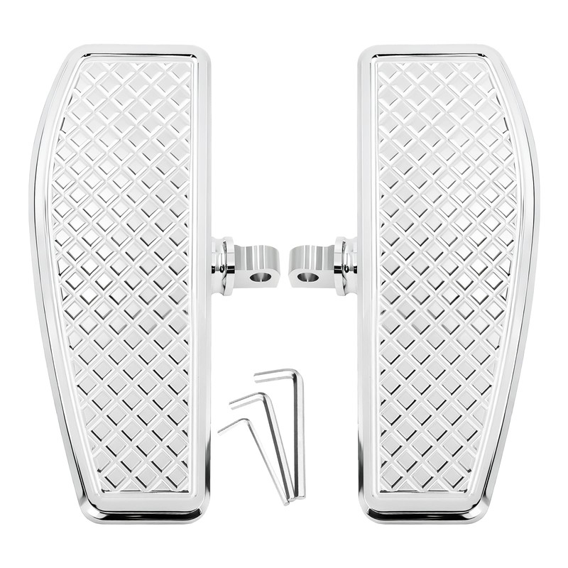 Chrome Rear Passenger Foot Pegs Floorboards Floor Boards for Harley