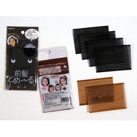 Magic Hair Makeup Sticker Patch Hair Accessories for Girls Assorted Brown Black Color 3.4 X 2.3" (Set of 12)