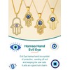 Supcare Women's Hamsa Hand Fatima Necklace Stainless Steel Evil Eye