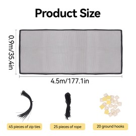 Klmnop Banister Guard for Baby - 15 x 3ft Balcony Safety Net for Kids and Pets, Stairs Rail Mesh with No Drilling Provides a Safe Environment for Your Child Pet(Black)