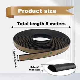 Car Windshield Seal Strip, Sunroof Seal Rubber Seal Car Windshield Seal Strip for Car Front & Rear Windshield/Sunroof/Windows Weather/Sliding Doors Sealing Stripping(16.5FT/5M)