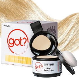 Got? Roots - Root Touch Up Hair Color, Brow Filler & Hairline Powder - Temporary Thinning & Gray Hair Cover Up - Pigment Infused Binding Root Touch Up Powder - 0.14 OZ Tub (Light Blonde, Pack of 2)