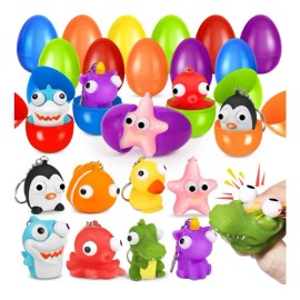 Letapapa 24 Pcs Eggs De Pascua Llenos De Llavero Con Exprima
