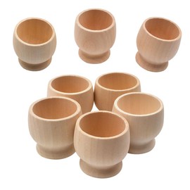 Wooden Egg Cups 4 Egg Cups Boiled Egg Holder Easter Decor Egg Cup Set