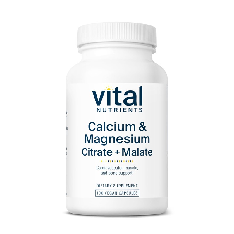 Vital Nutrients CalcioMagnesio (CitrateMalate) Soporte cardiovascular, muscular y hueso 100
