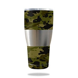 MightySkins Skin Compatible with Ibex 30 oz Tumbler wrap Cover Sticker Skins Green Camouflage