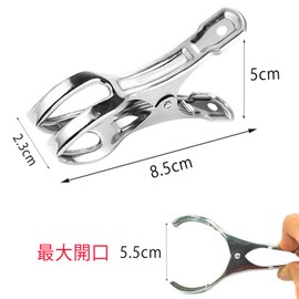 Set of 10 Stainless Steel Clothespins | Fits Futons, Towels, Clothes | Can Be Mounted on Hangers | Rust Resistant & Durable | Large Laundry Pinch Clothesline Clip