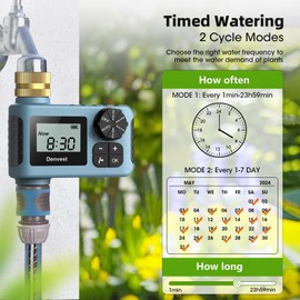 2 Packs Hose Timer with Brass Inlet, Water Timer for Garden Hose Faucet, Sprinkler Timer Outdoor