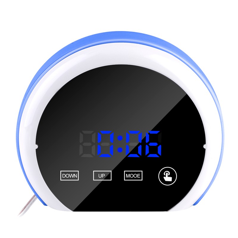 Mirror Surface Digital Alarm Clock Colorful LED Night Light with