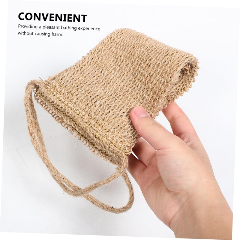 minkissy 2 Pcs Natural Exfoliating Back Scrubber Shower Glove Body