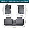 Car Floor Mats 3PCS for Nissan Rogue 2014-2021,All Weather Floor