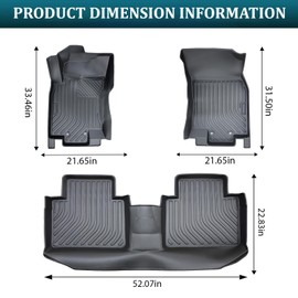 Car Floor Mats 3PCS for Nissan Rogue 2014-2021,All Weather Floor Mats Waterproof Set Anti-Slip Liners Heavy Duty car mat Durable Custom TPE Floor Mats fit for Rogue Accessories.