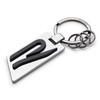 Volkswagen 5H6087010 Keyring Original R Logo Metal Silver/Chrome/Black, M