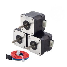 STEPPERONLINE Nema 17 Stepper Motor Bipolar 1.5A 42Ncm 42x42x38mm 1.8deg 4 Wires with 1m Cable and Connector (1 Pack)