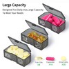 TOMSKYE Multi-functional Pill Case, Large Capacity, Surface Wool, Stylish Portable