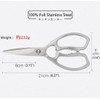 Full Stainless Steel Separable Sharp Powerful Kitchen Scissors Multi-Purpose Heavy