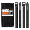 Oksdown 100 Pack 8 inch Black Heavy Duty Zip Ties Thick Cable Ties with 120 lbs Tensile Strength Large Plastic Wire Ties