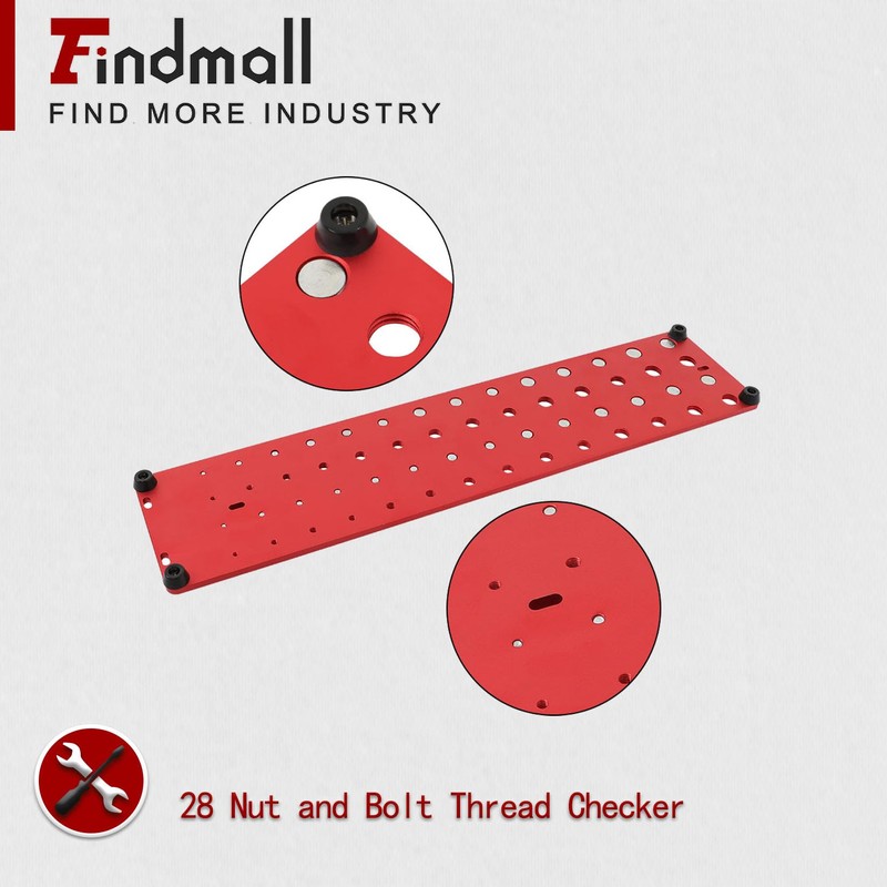 findmall 28 Nut and Bolt Thread Checker Bolt Sizes and