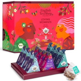 ETS Tea Gift "Loving Moments" | Thank You Gift Tea Box for Mother's Day, Wedding, Anniversary | Organic 12 Pyramid Bags